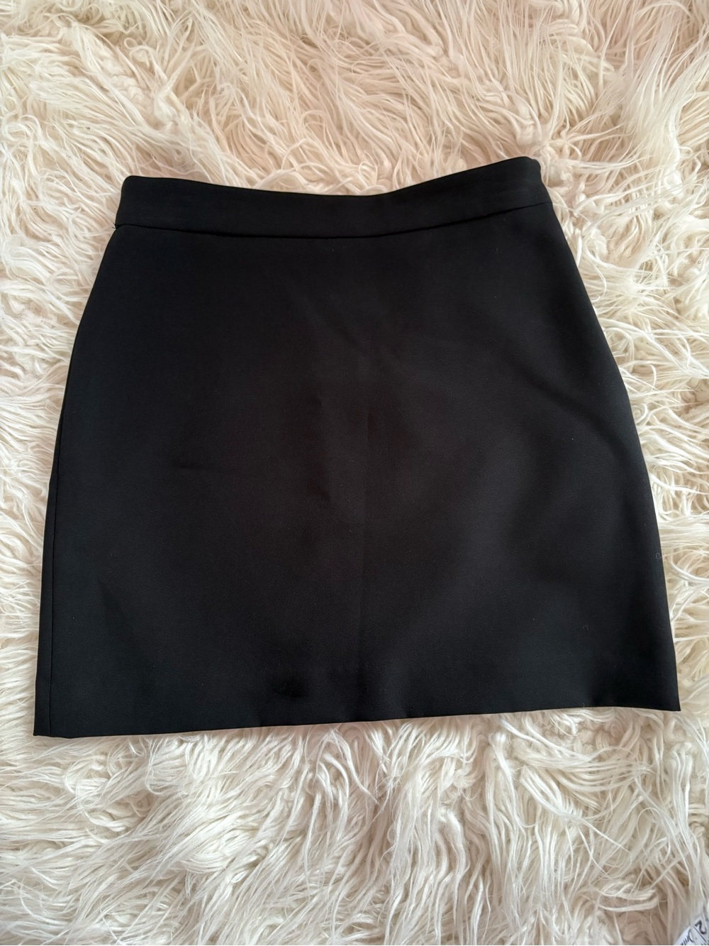 MILLY Lizzy Cady Tailored Mini Skirt Black Side Zip Size 2